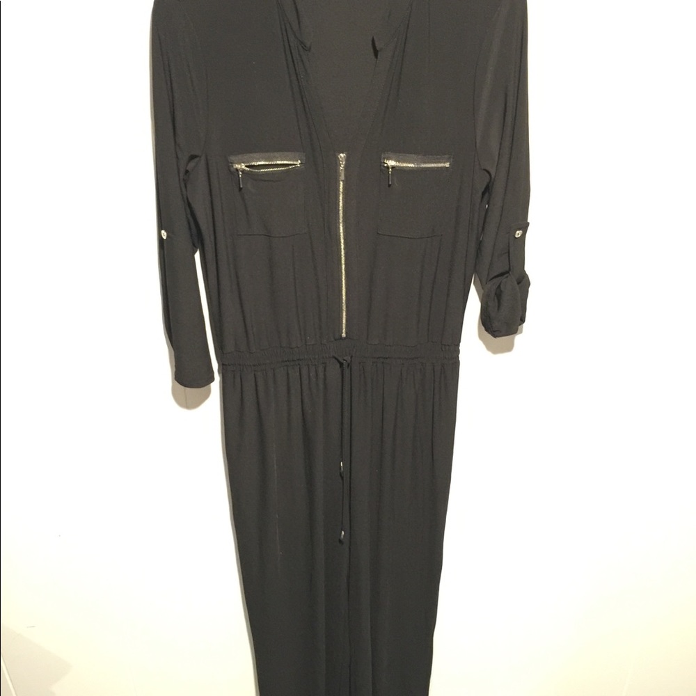 Jumpsuit Black With Zipper Detail
